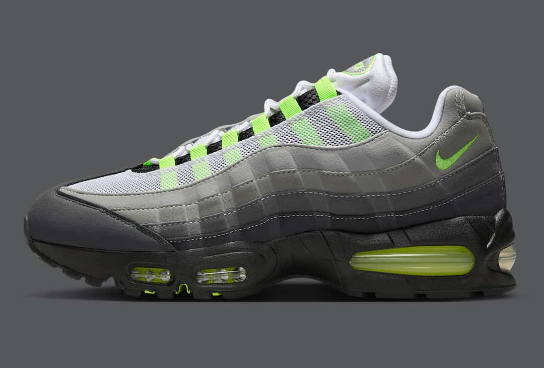 Par de Air Max 95 Neon vista aérea