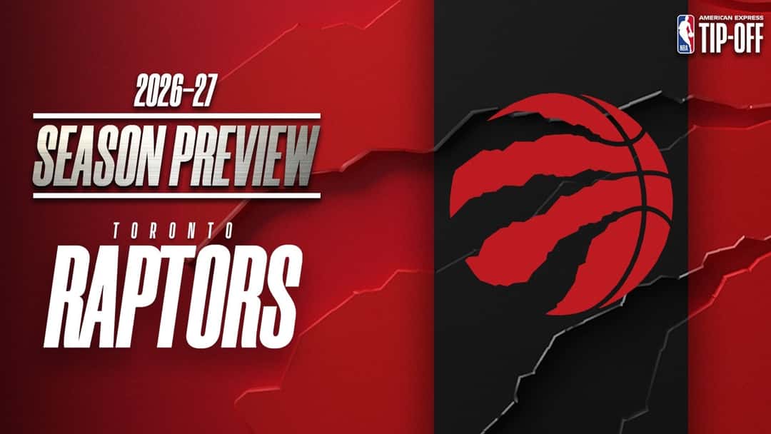 Gráfica oficial de la NBA con la previa de la temporada 2026-27 de los Toronto Raptors