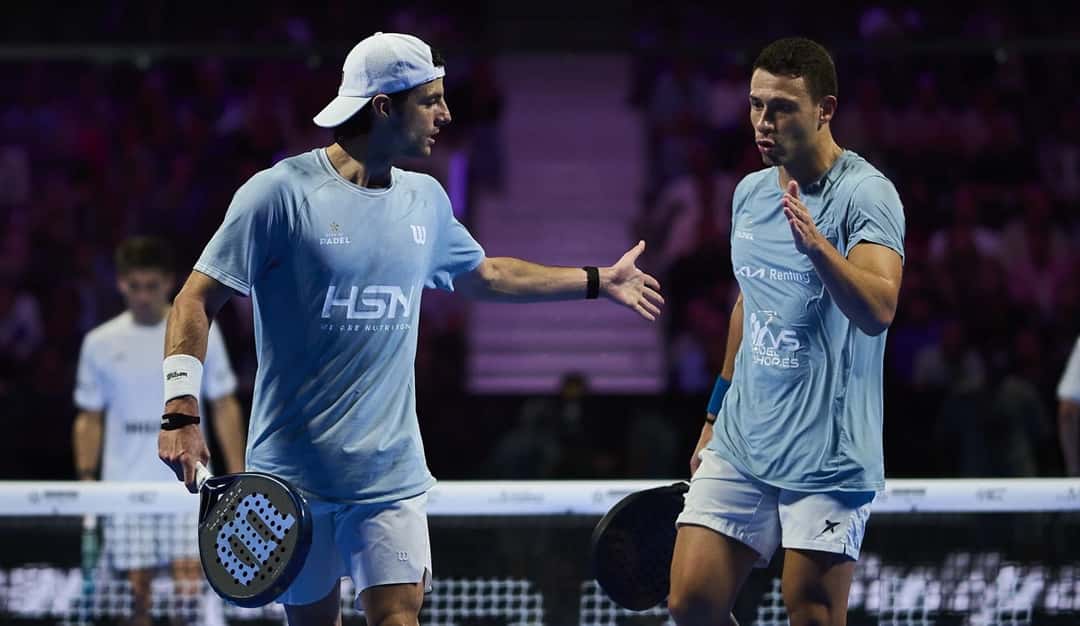 Momo González y Lucas Campagnolo durante el Rotterdam Premier Padel P2 2026