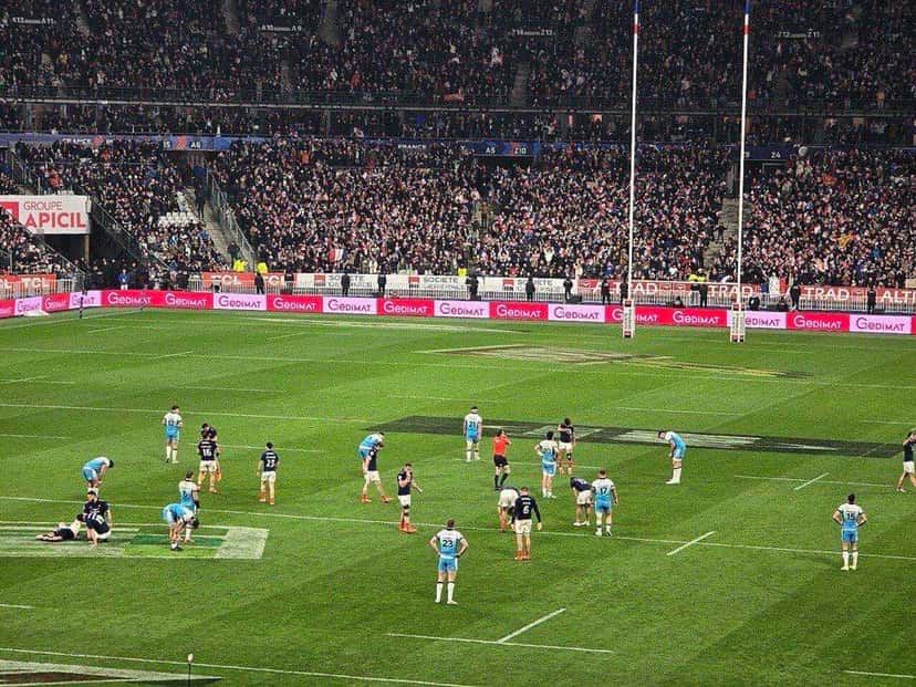 Foto de archivo: Francia y Escocia en el Stade de France, con la tribuna llena, durante el Seis Naciones 2025