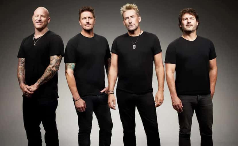 Foto de prensa oficial de Nickelback para la etapa de