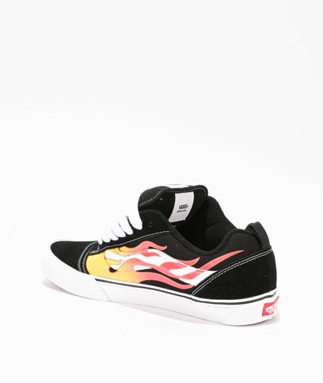 Vans Knu Skool Flame Black & Red Skate Shoes, foto 3